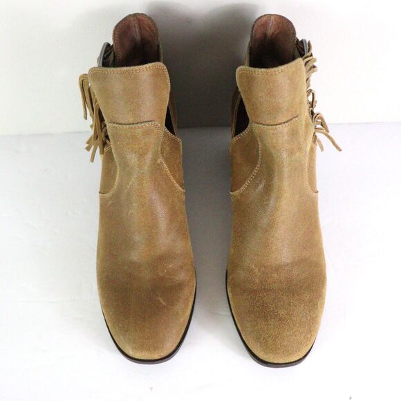 Lucky Brand Makenna Fringe Buckle Ankle Bootie 7 - Picture 4 of 9